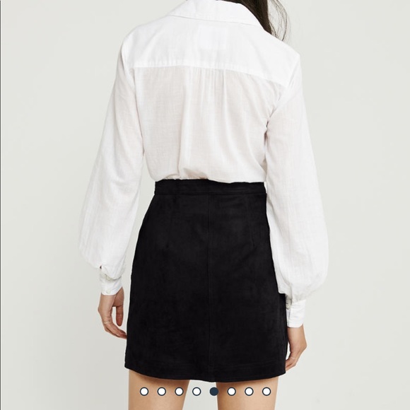 A&F Black Faux Suede Skirt - Picture 3 of 7